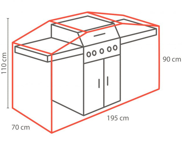 Winza beschermhoes BBQ 195 x 70 x 110cm