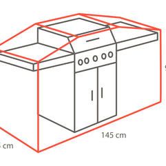 Winza beschermhoes BBQ 145 x 65 x 110cm