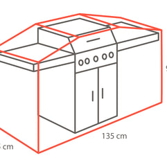 Winza beschermhoes BBQ 135 x 85 x 30cm