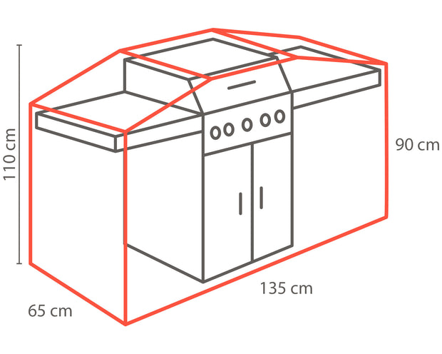 Winza beschermhoes BBQ 135 x 85 x 30cm