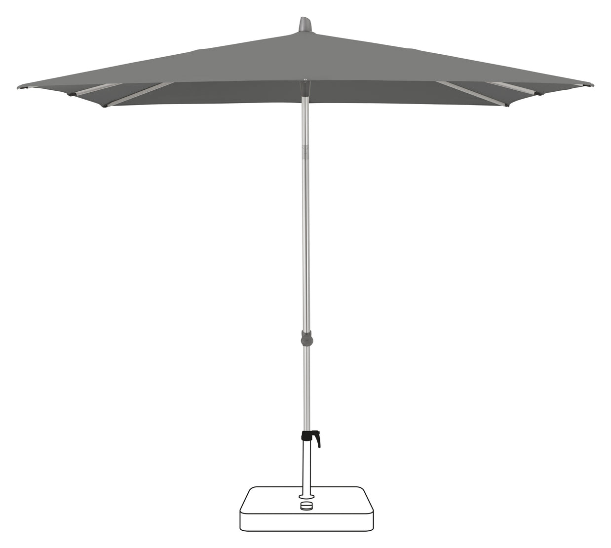 Glatz Alu-Smart parasol 240 x 240cm