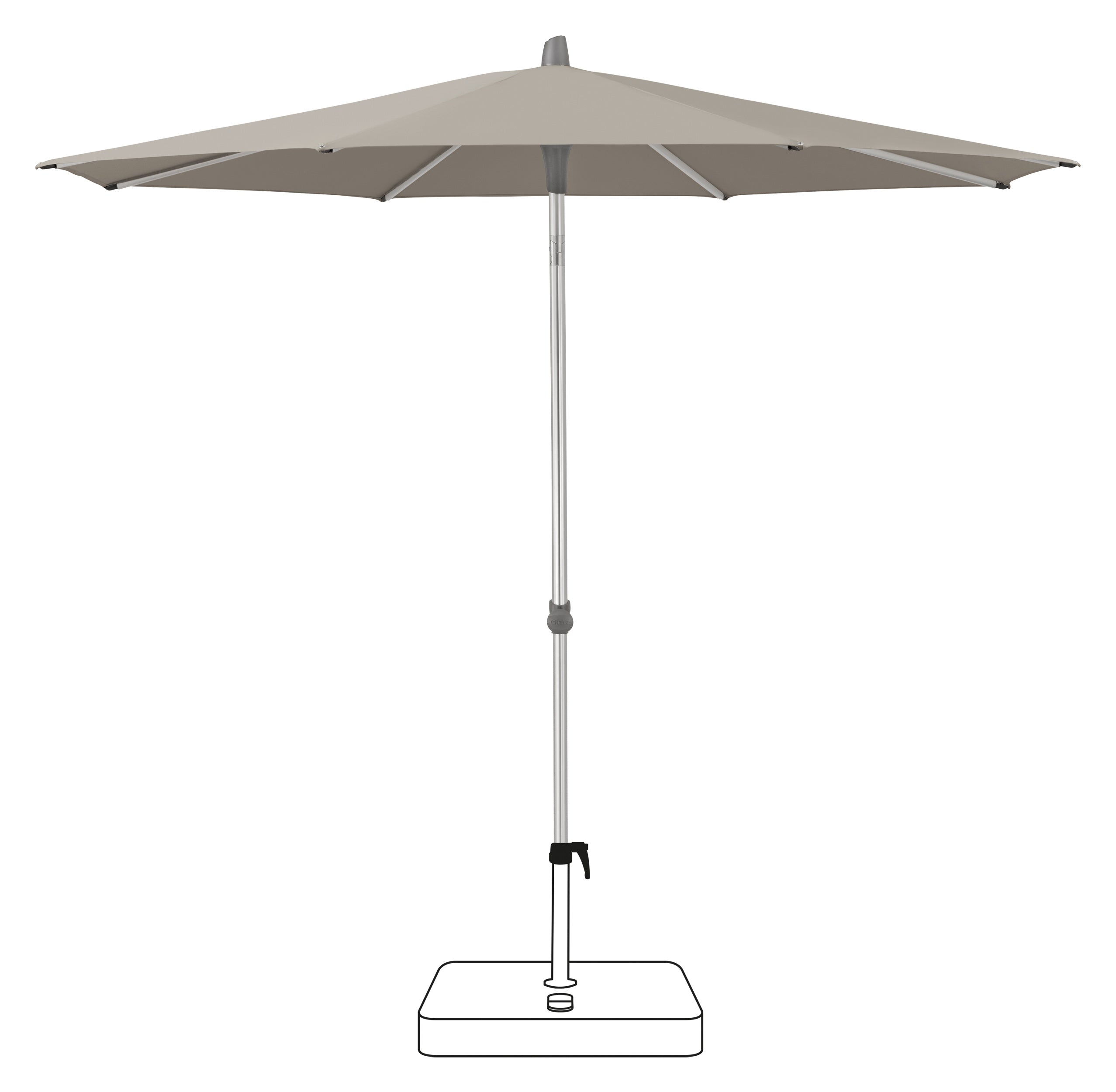 Glatz Alu-Smart parasol ø 250cm