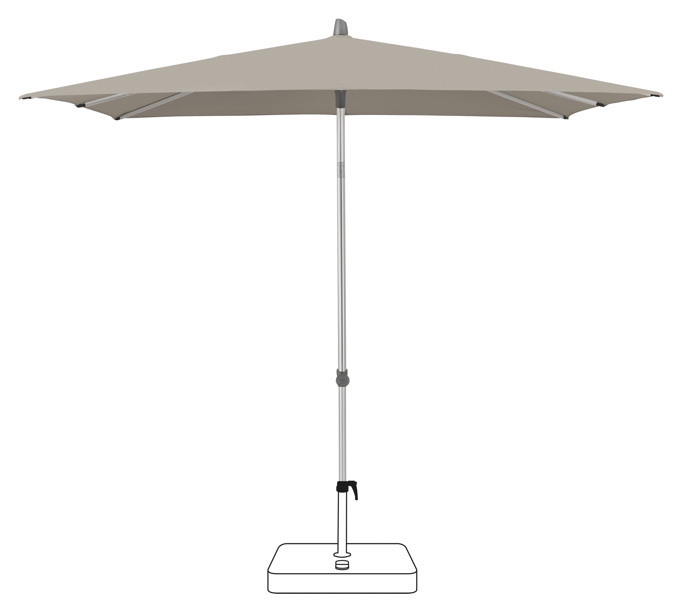 Glatz Alu-Smart parasol 240 x 240cm