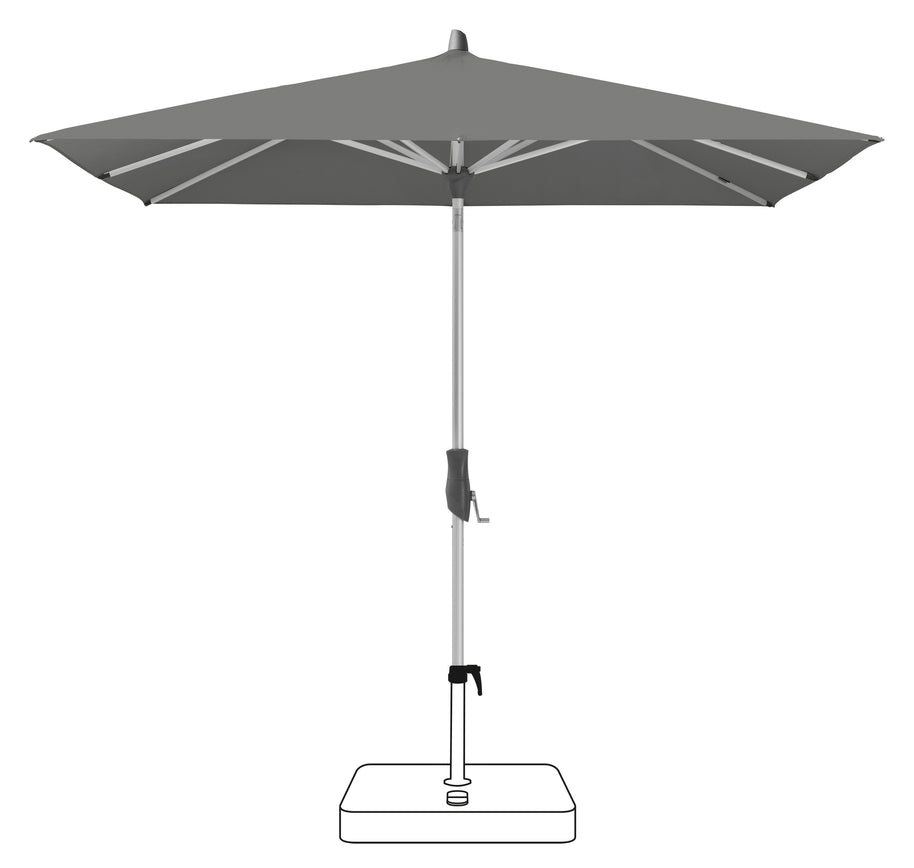 Glatz Alu-twist parasol 250 x 200cm