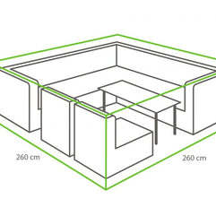 Winza beschermhoes loungeset 260 x 260 x 95cm