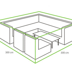 Winza beschermhoes loungeset 300 x 300 x 75cm