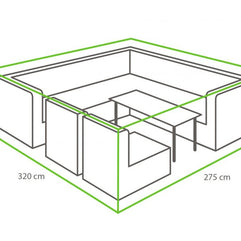 Winza beschermhoes loungeset 320 x 275 x 80cm