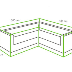 Winza beschermhoes cornerset 300 x 300 x 70cm