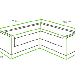 Winza beschermhoes cornerset 215 x 215 x 70cm