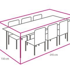 Winza beschermhoes diningset 245 x 150 x 95cm