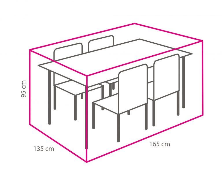 Winza beschermhoes diningset 165 x 135 x 95cm