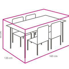 Winza beschermhoes diningset 165 x 135 x 95cm