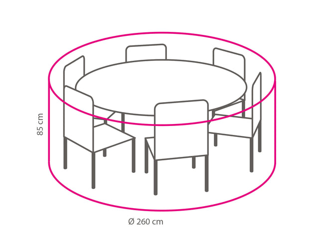 Winza beschermhoes diningset Ø 260 x 85cm