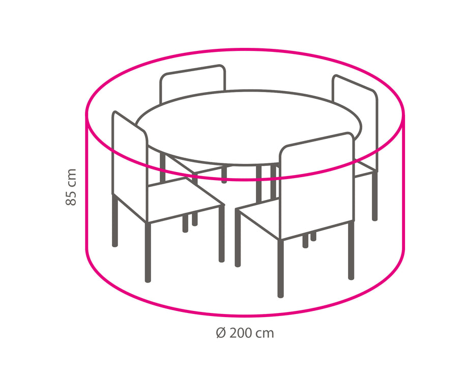Winza beschermhoes diningset  Ø200 x 85cm