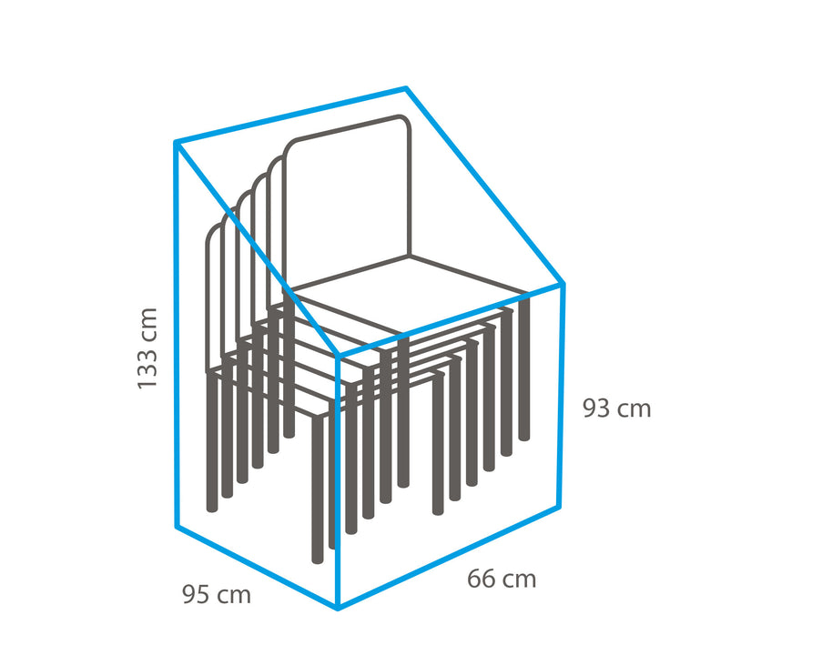 Winza beschermhoes stapelstoelen 66 x 95 x 133cm