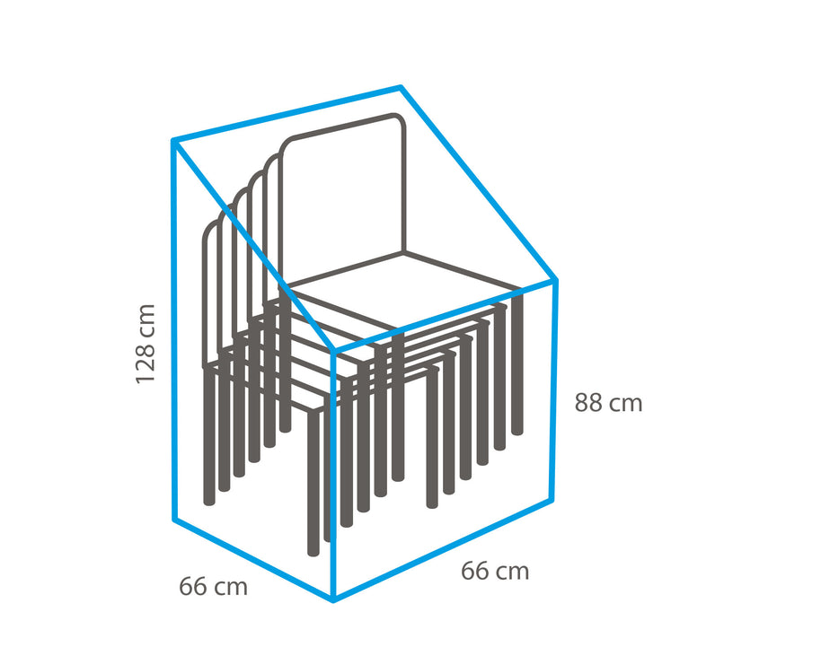 Winza beschermhoes stapelstoelen 66 x 66 x 128cm