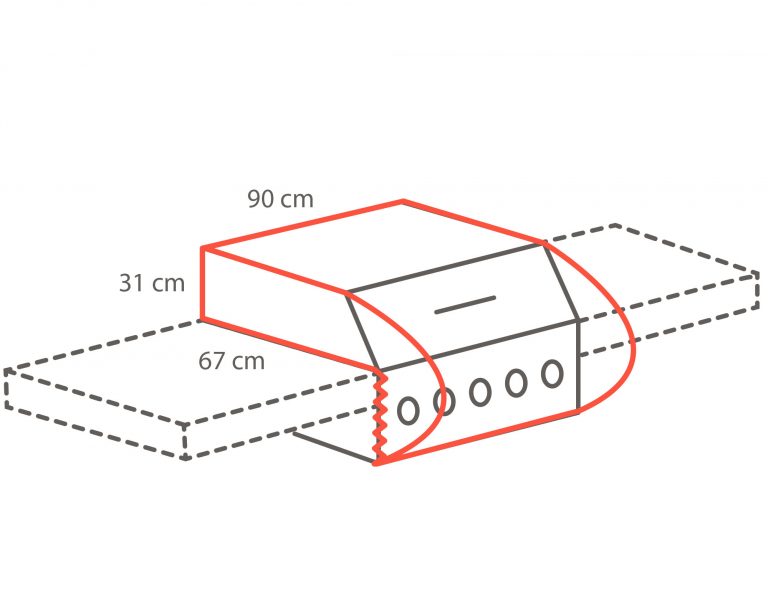 Winza beschermhoes BBQ build-in 90 x 67 x 31cm
