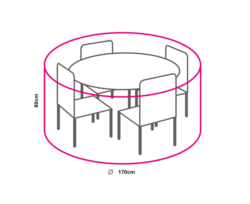 Winza beschermhoes diningset tot Ø 120cm