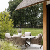 Yoi Calma low dining tafel, Ø 160 cm rond