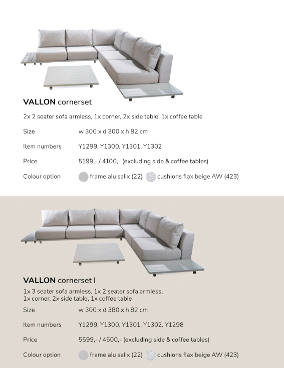 Vallon Lounge cornerset